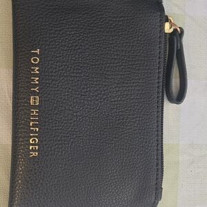 Tommy Hilfiger Blue Leather Womens Wristlet